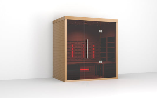 Lumin Three Far Infrared Sauna|3 Person, Premium Canadian Hemlock|Modern Control Panel|Ventilation Window||Easy Setup