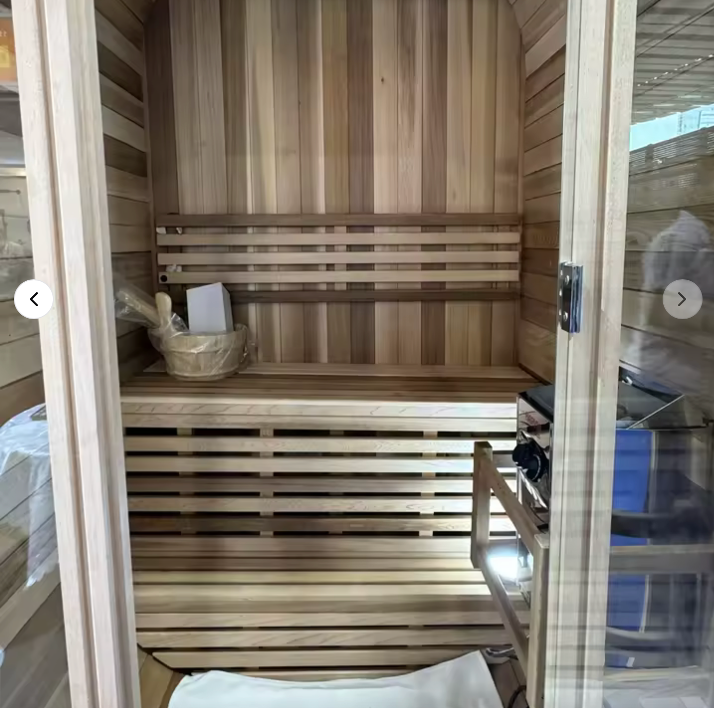 Auris One Luxury Outdoor Cedar Sauna|1–2 Person|Premium Canadian Red Cedar|4.5kW Harvia KIP Heater|Wooden bucket full kit