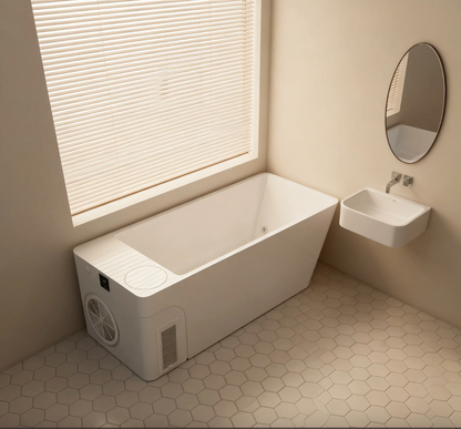 Frost Cold Plunge Tub| Integrated 1HP Chiller|37°F–108°F Temperature Control| Premium Acrylic|Indoor & Outdoor Use| User-friendly installation