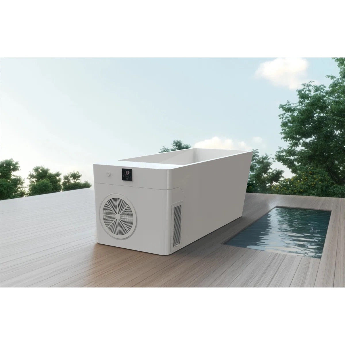 Frost Cold Plunge Tub| Integrated 1HP Chiller|37°F–108°F Temperature Control| Premium Acrylic|Indoor & Outdoor Use| User-friendly installation