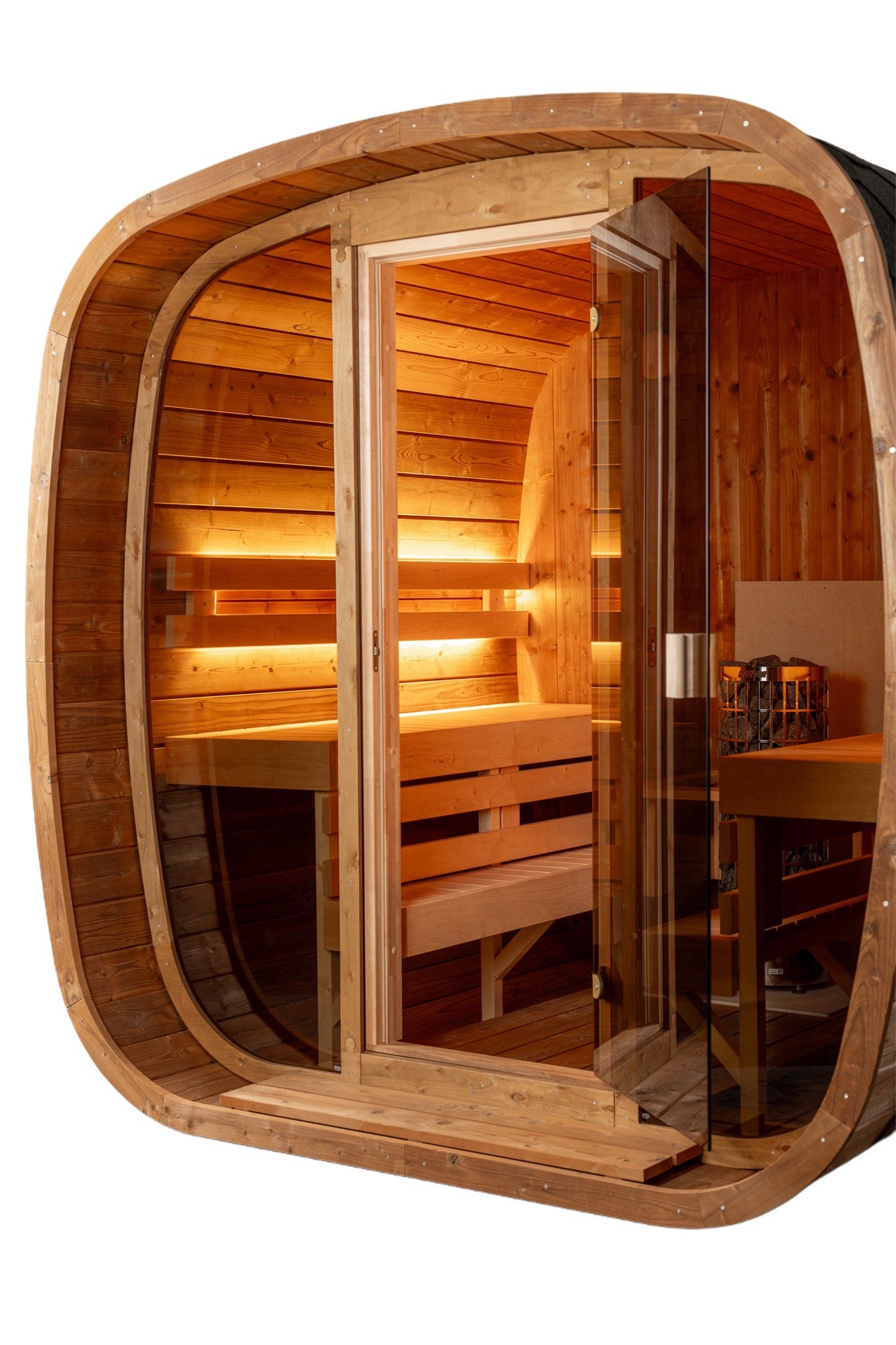 Auris Two Luxury Outdoor Cedar Sauna|3–4 Person|Premium Canadian Red Cedar|Spacious Modern Design|