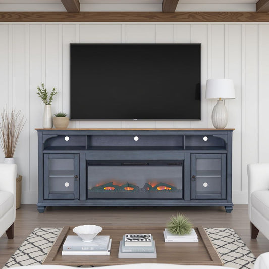 Americana 86 in Fireplace TV Stand for TVs up to 95 inches, Corduroy