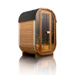Auris One Luxury Outdoor Cedar Sauna|1–2 Person|Premium Canadian Red Cedar|4.5kW Harvia KIP Heater|Wooden bucket full kit