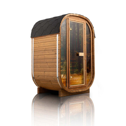 Auris One Luxury Outdoor Cedar Sauna|1–2 Person|Premium Canadian Red Cedar|4.5kW Harvia KIP Heater|Wooden bucket full kit