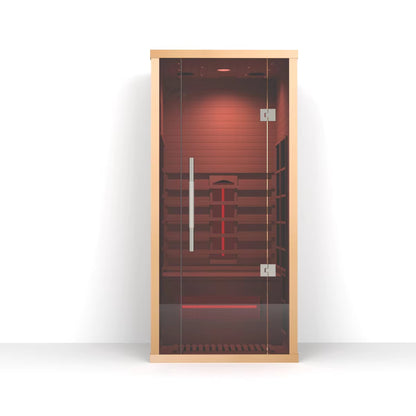 Lumin One Far Infrared Sauna|1 Person| Premium Canadian Hemlock| Plug & Play 110V/120V|Far-infrared heat|Computer control panel