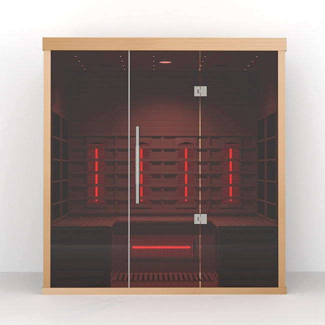 Lumin Three Far Infrared Sauna|3 Person, Premium Canadian Hemlock|Modern Control Panel|Ventilation Window||Easy Setup