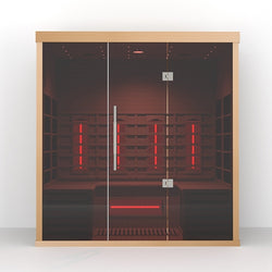 Lumin Three Far Infrared Sauna|3 Person, Premium Canadian Hemlock|Modern Control Panel|Ventilation Window||Easy Setup