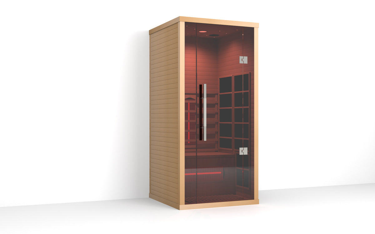 Lumin One Far Infrared Sauna|1 Person| Premium Canadian Hemlock| Plug & Play 110V/120V|Far-infrared heat|Computer control panel