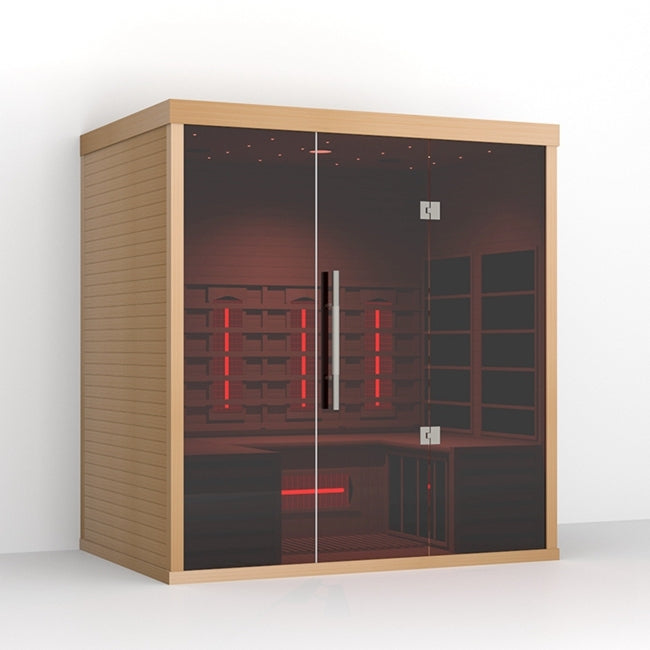 Lumin Three Far Infrared Sauna|3 Person, Premium Canadian Hemlock|Modern Control Panel|Ventilation Window||Easy Setup