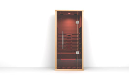 Lumin One Far Infrared Sauna|1 Person| Premium Canadian Hemlock| Plug & Play 110V/120V|Far-infrared heat|Computer control panel