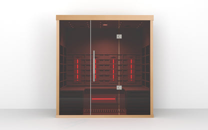 Lumin Three Far Infrared Sauna|3 Person, Premium Canadian Hemlock|Modern Control Panel|Ventilation Window||Easy Setup
