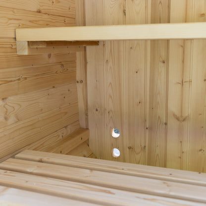 Auris One Luxury Outdoor Cedar Sauna|1–2 Person|Premium Canadian Red Cedar|4.5kW Harvia KIP Heater|Wooden bucket full kit