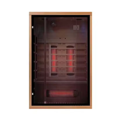Lumin Two Far Infrared Sauna|2 Person| Premium Canadian Hemlock| Touchscreen control panel| Ventilation window|Built-in speakers|Oxygen ionizer|USB/FM radio