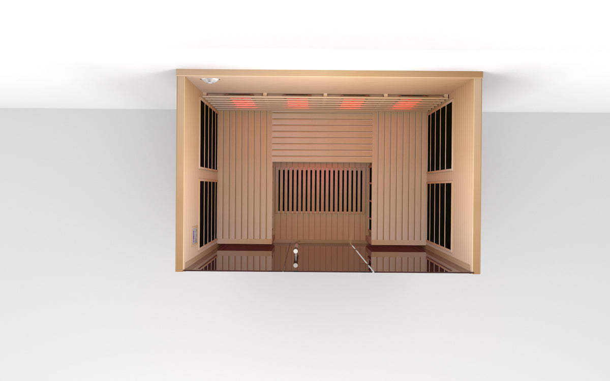 Lumin Three Far Infrared Sauna|3 Person, Premium Canadian Hemlock|Modern Control Panel|Ventilation Window||Easy Setup