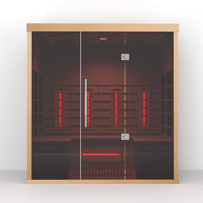 Lumin Three Far Infrared Sauna|3 Person, Premium Canadian Hemlock|Modern Control Panel|Ventilation Window||Easy Setup